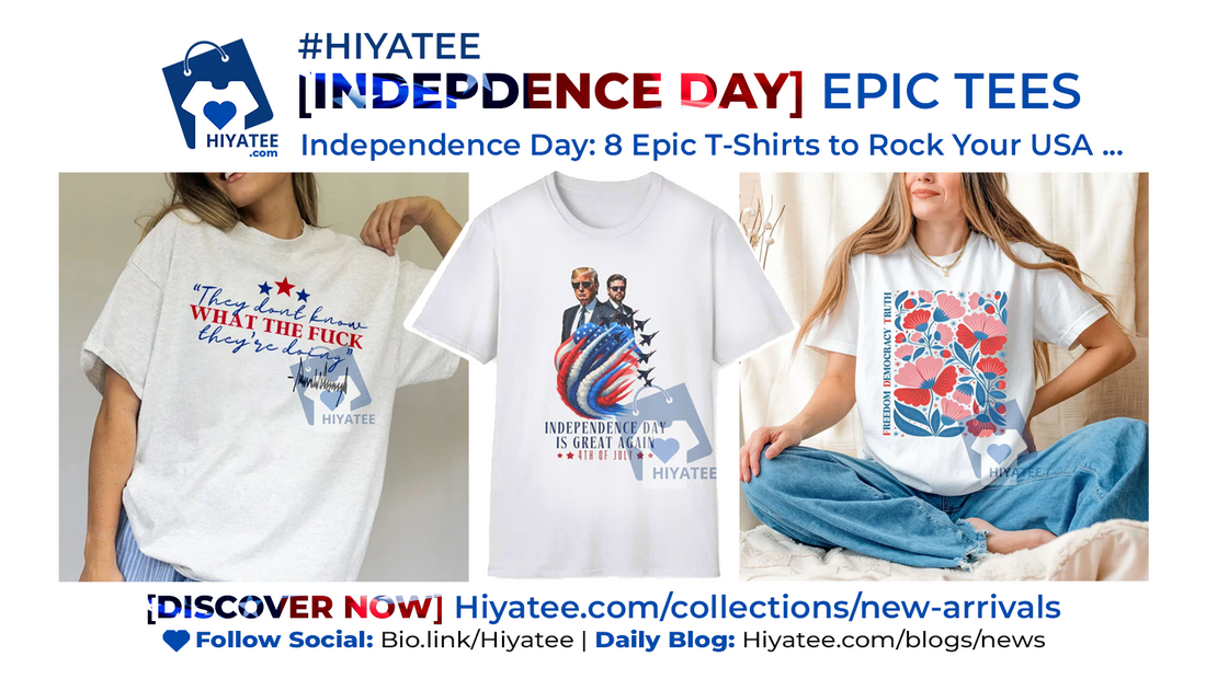 🇺🇸 Independence Day 8 Epic T-Shirts to Rock Your USA Pride from Daily Trend Hiyatee
