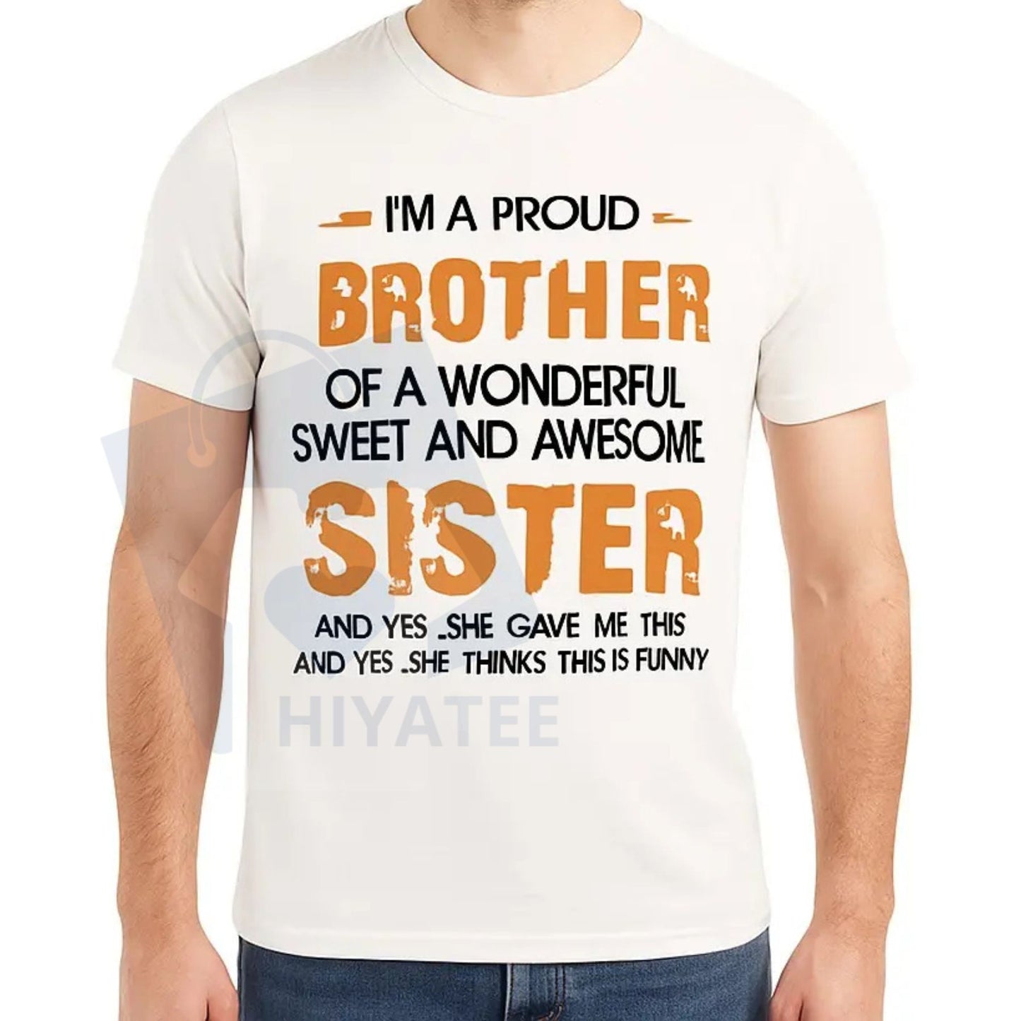 Men's "Brother and Sister" T-Shirt – Crew Neck Casual Wear Spring Summer Tee