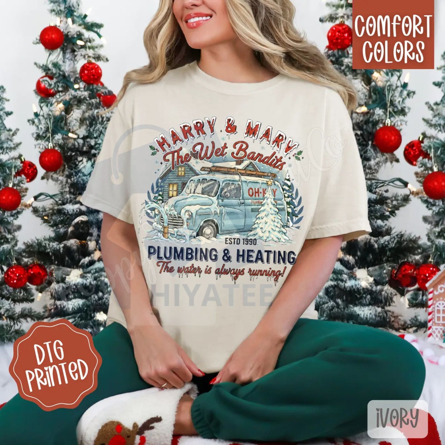 Wet Bandit Christmas Comfort Colors T-Shirt – Trendy Women's Holiday Tee, Home Alone Inspired Xmas Shirt