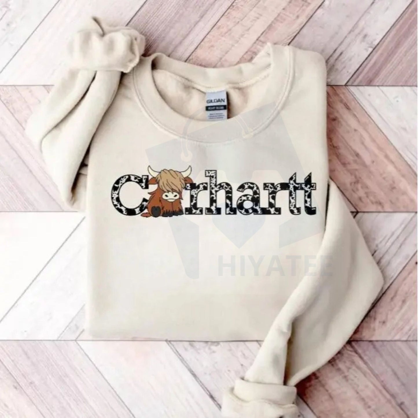 Highland Cow Sweatshirt: Western Cute Cow Crewneck, Farming Sweatshirt, Cow Gift For Her, Farmer Gifts