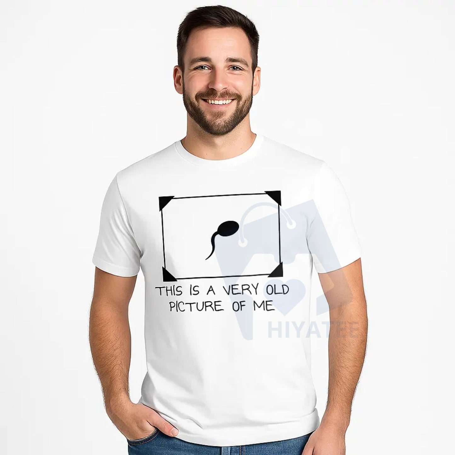 "Very Old Picture of Me" Funny Sperm Graphic Tee – Trendy Unisex Streetwear