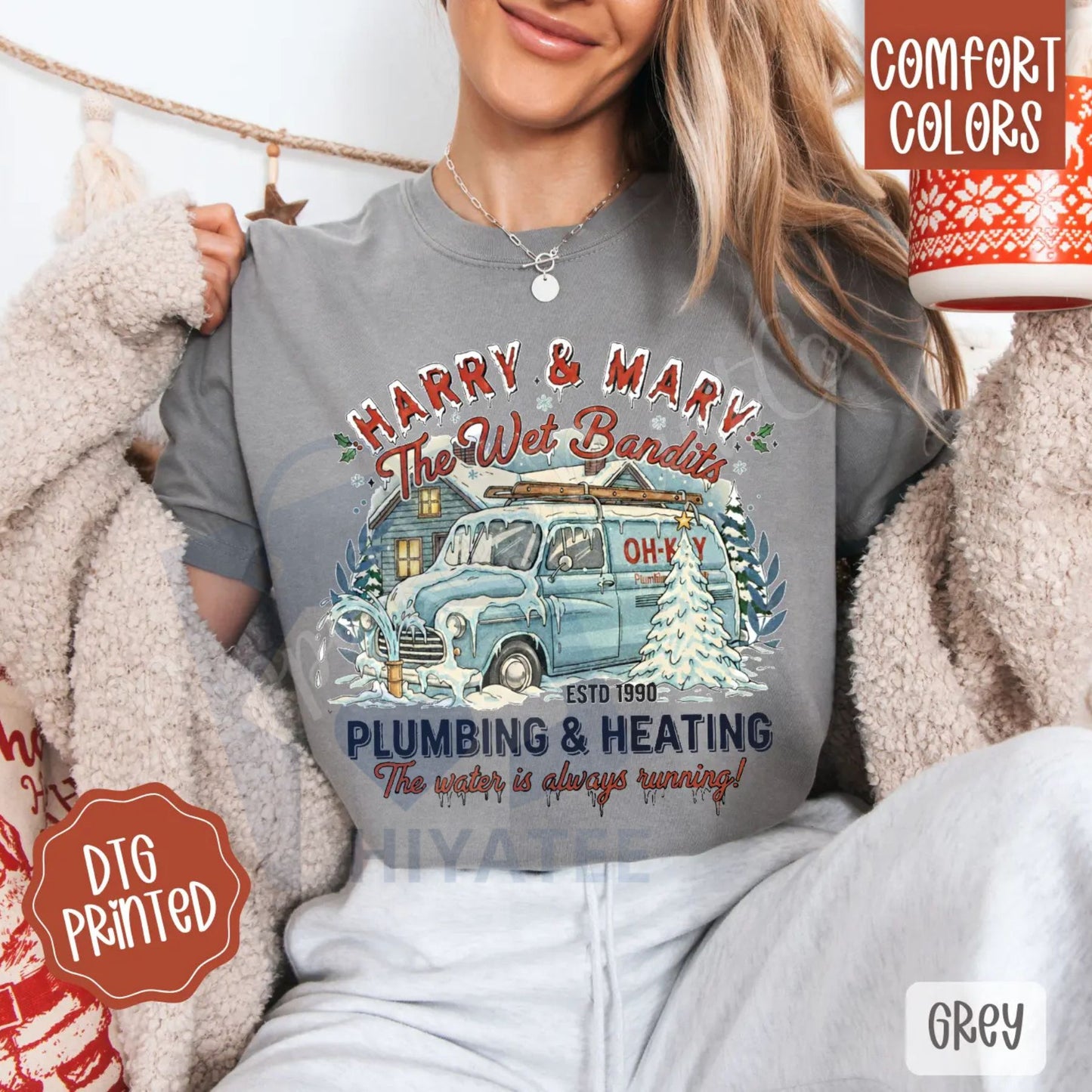 Wet Bandit Christmas Comfort Colors T-Shirt – Trendy Women's Holiday Tee, Home Alone Inspired Xmas Shirt