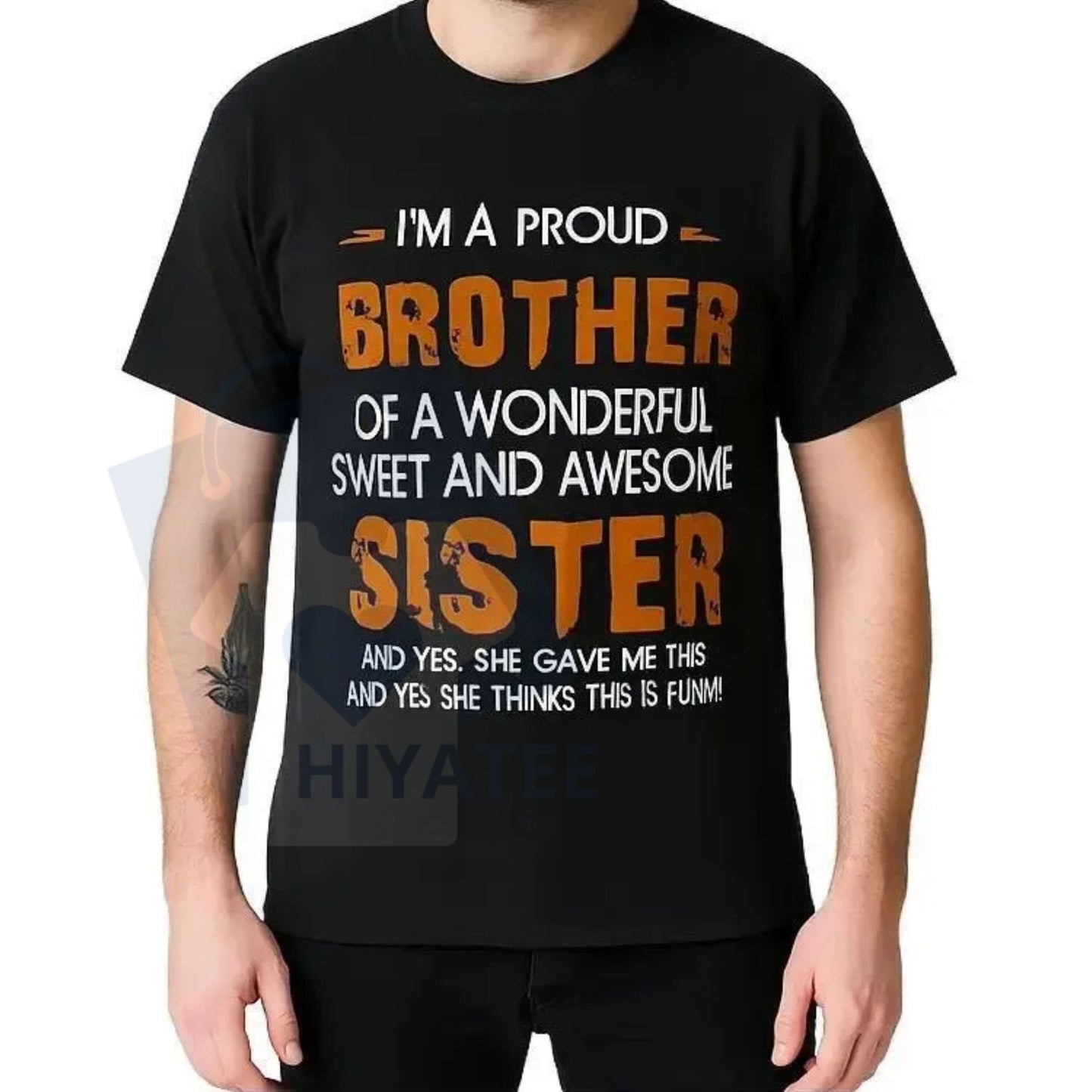 Men's "Brother and Sister" T-Shirt – Crew Neck Casual Wear Spring Summer Tee