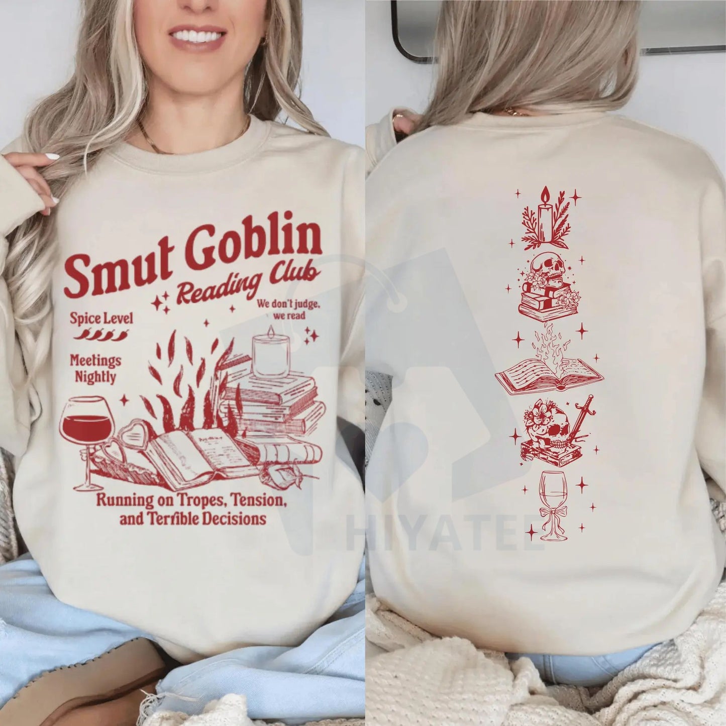 Smut Goblin Dark Romance Shirt: Spicy Romantasy Bookish Sweatshirt, Spread Those Pages Tee, Booktok Romance Merch Gift