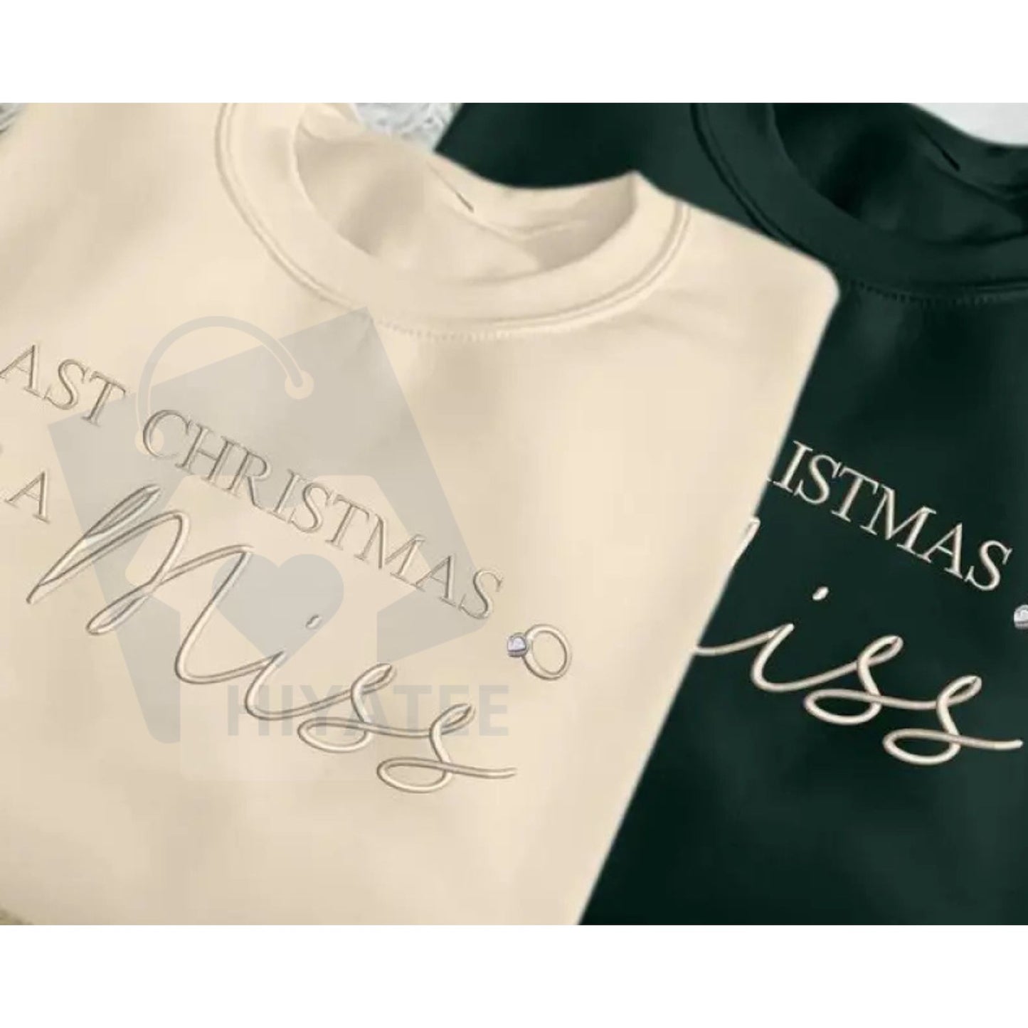 "Last Christmas as a Miss" Embroidered Sweatshirt – Future Mrs. Bride-to-Be Christmas Gift for Her