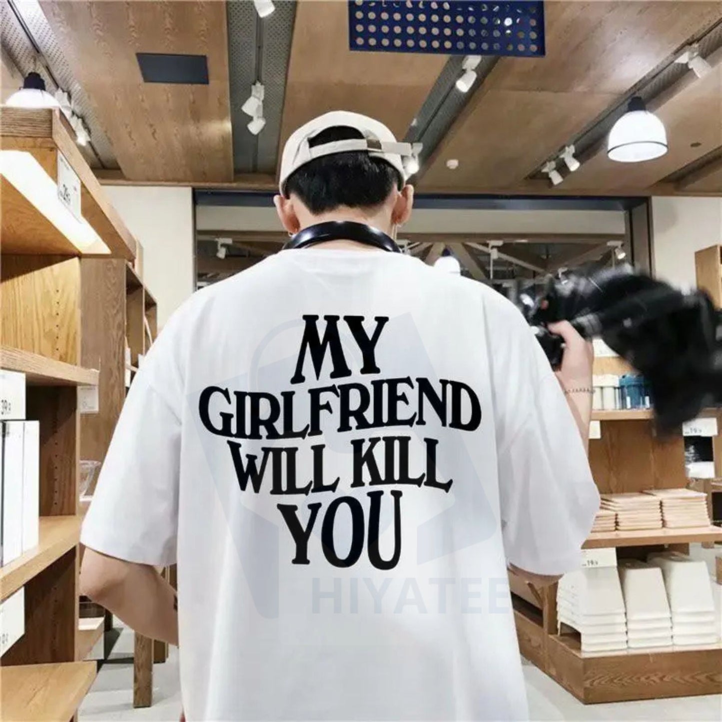 "My Girlfriend Will Kill You" Shirt – Funny Protective Relationship Tee, Gift for Boyfriend