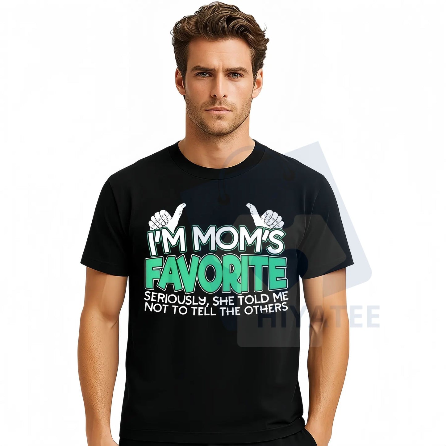 "I'm Mom's Favorite" T-Shirt – Funny Son Daughter Cotton Golf Gift for Men Women