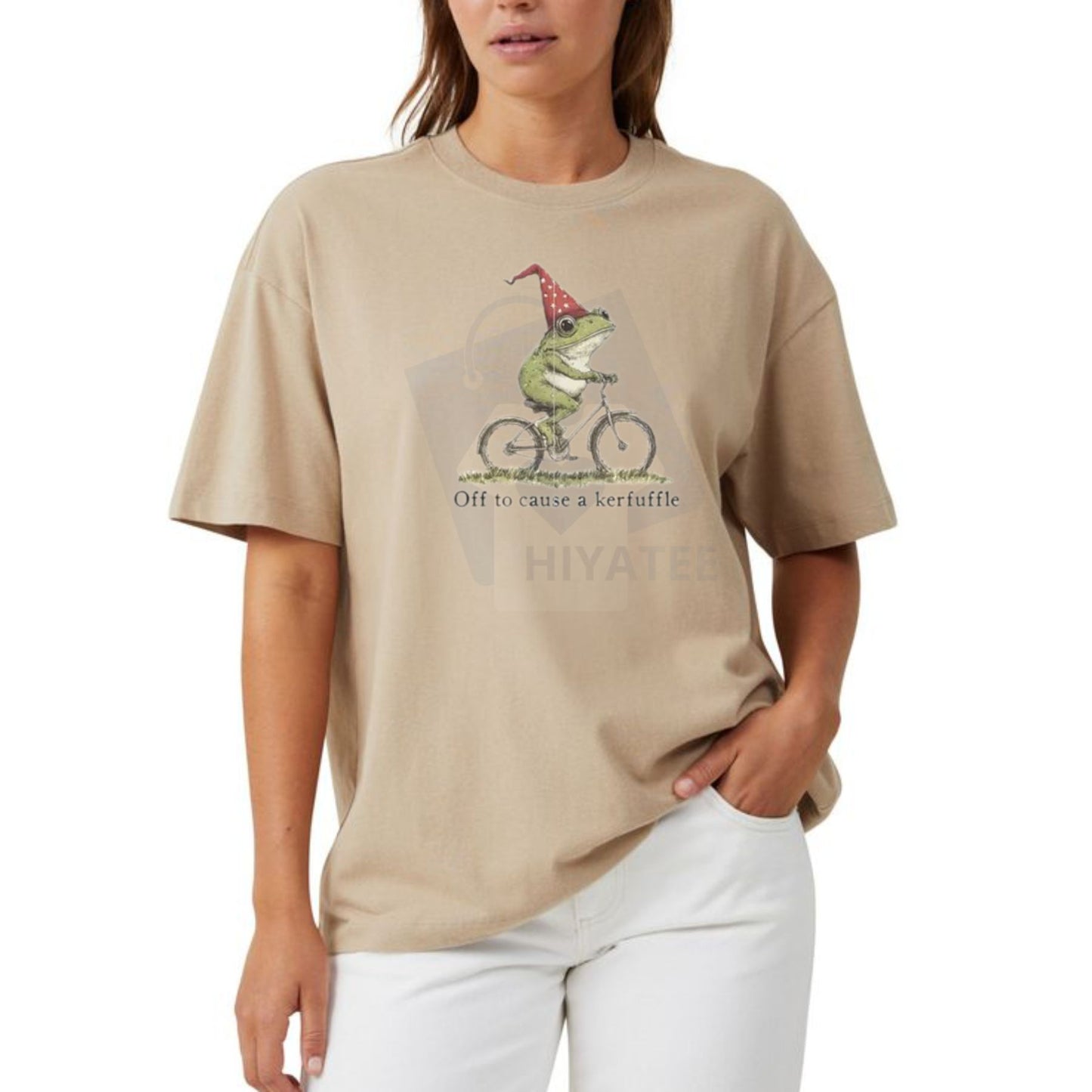 "Off to Cause a Kerfuffle" Frog T-Shirt – Funny Meme Graphic Comfort Colors Tee