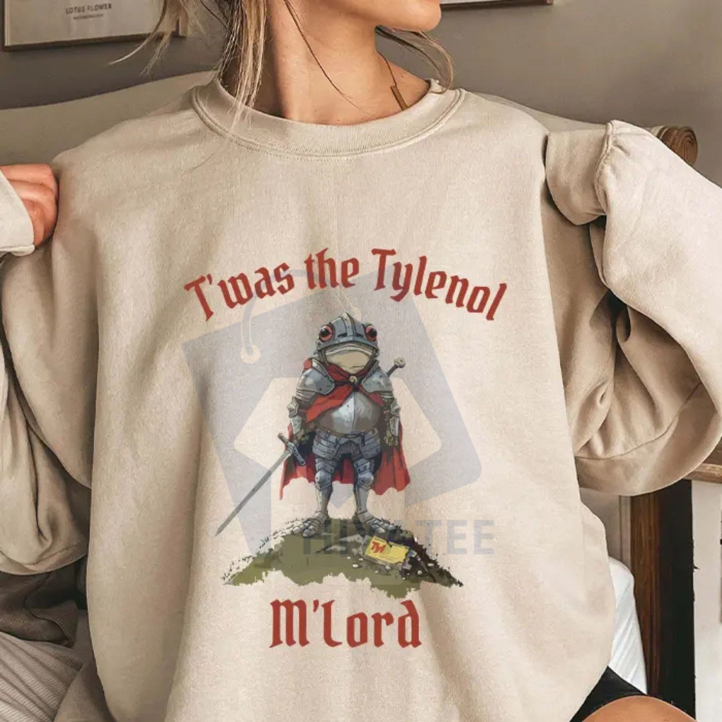 Tylenol Sweatshirt "Twas the Tylenol M'lord": Funny Anti RFK Jr Frog Liberal Meme, Anti Trump Tee, Political Humor Crewneck