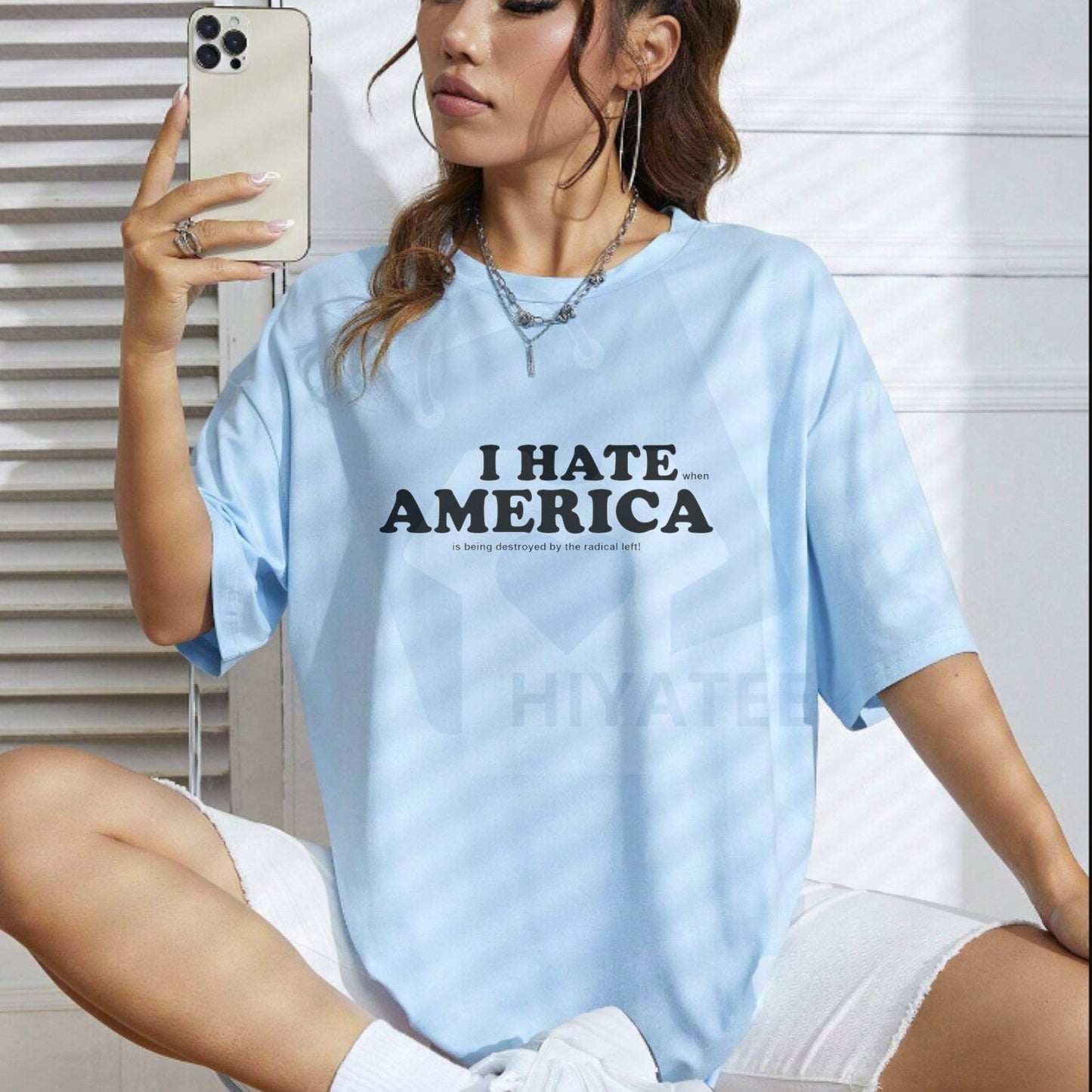 "I HATE AMERICA" TEE (Read Closer) – Funny Patriotic Illusion Shirt
