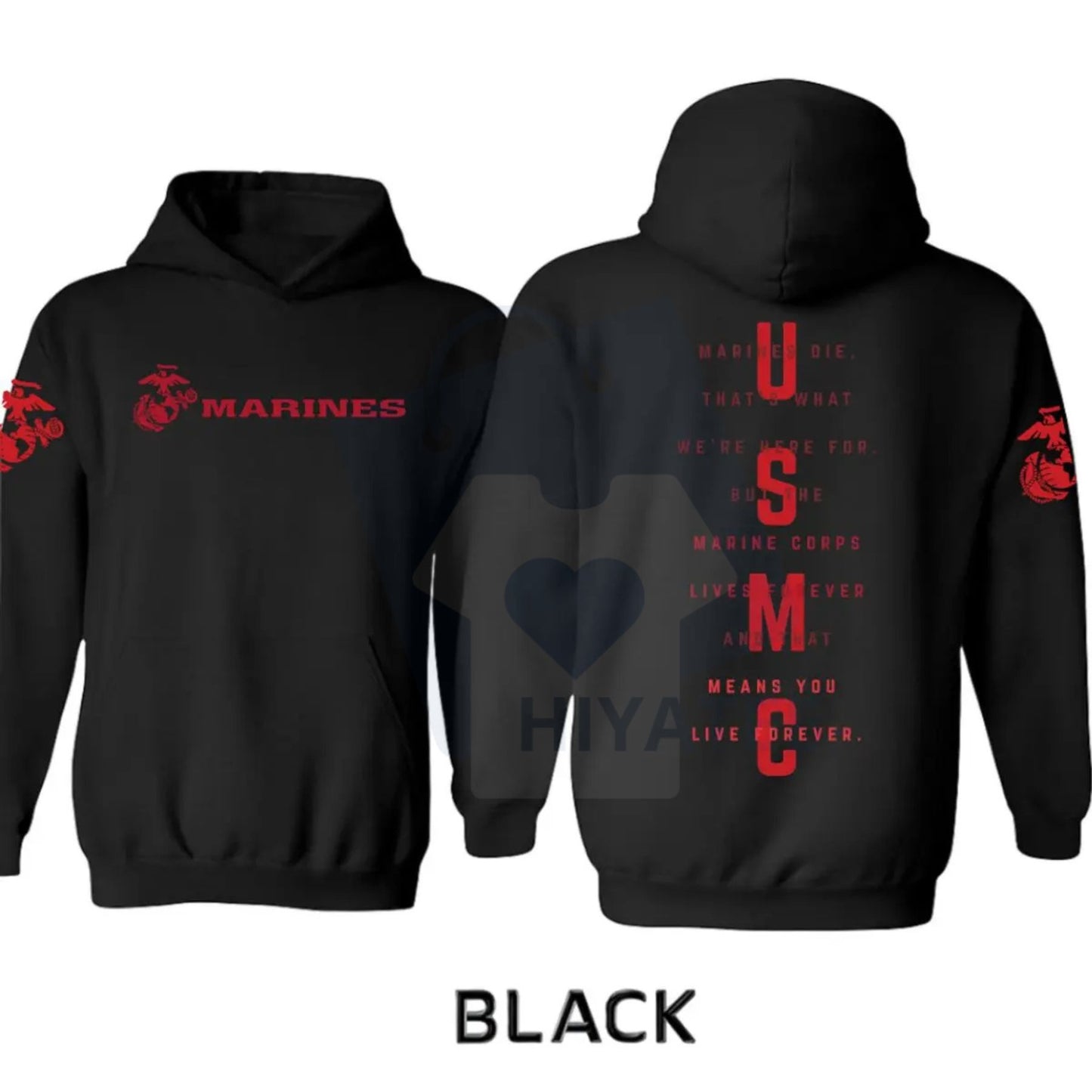 USMC Marines Tactical Hoodie – Classic Semper Fi Marine Corps Pullover, Vintage Rugged Military Graphic Hoodie for Veterans & Supporters