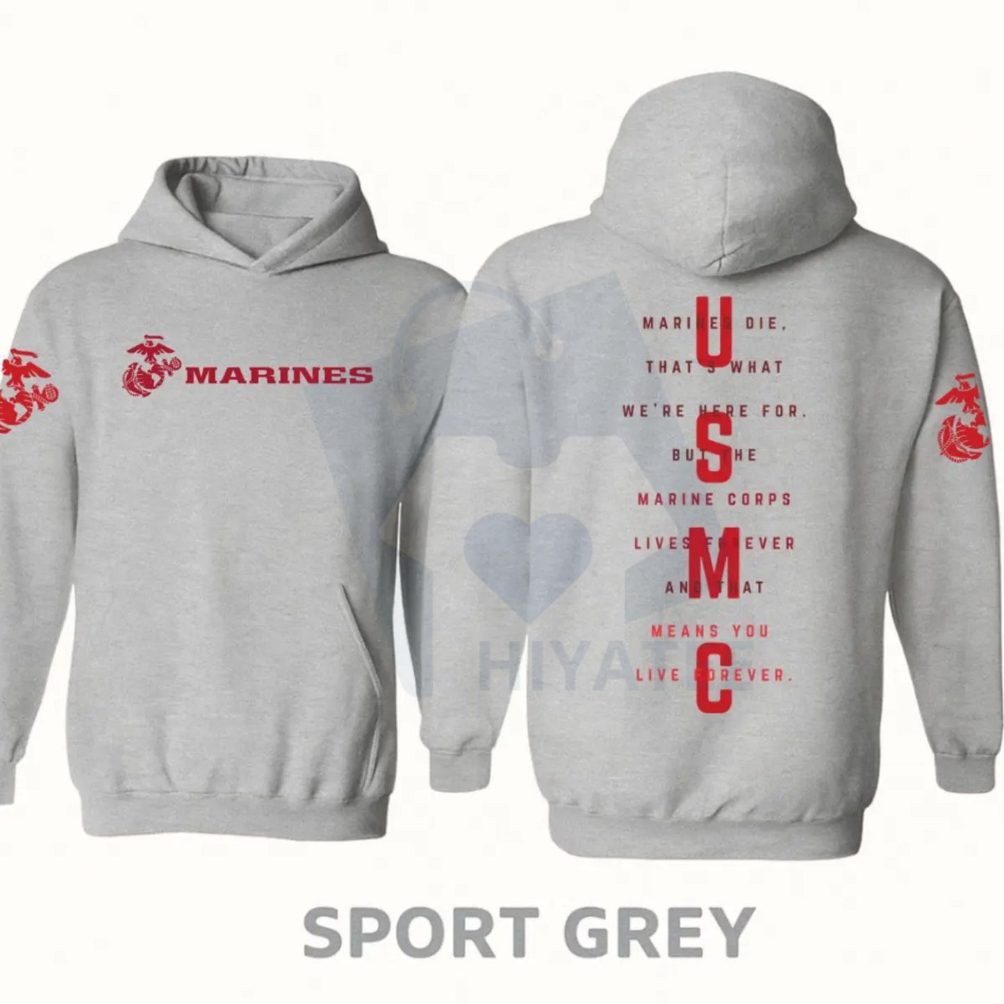 USMC Marines Tactical Hoodie – Classic Semper Fi Marine Corps Pullover, Vintage Rugged Military Graphic Hoodie for Veterans & Supporters