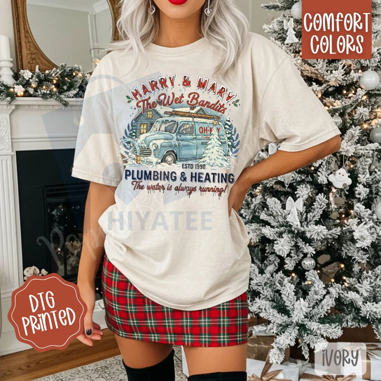 Wet Bandit Christmas Comfort Colors T-Shirt – Trendy Women's Holiday Tee, Home Alone Inspired Xmas Shirt