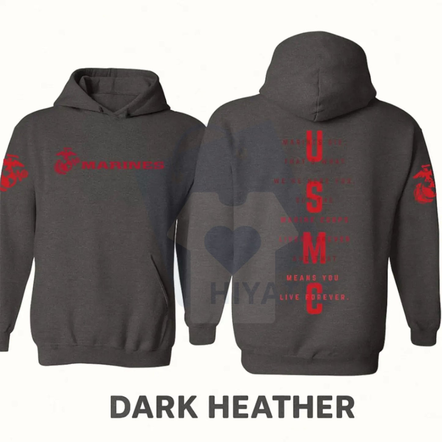 USMC Marines Tactical Hoodie – Classic Semper Fi Marine Corps Pullover, Vintage Rugged Military Graphic Hoodie for Veterans & Supporters