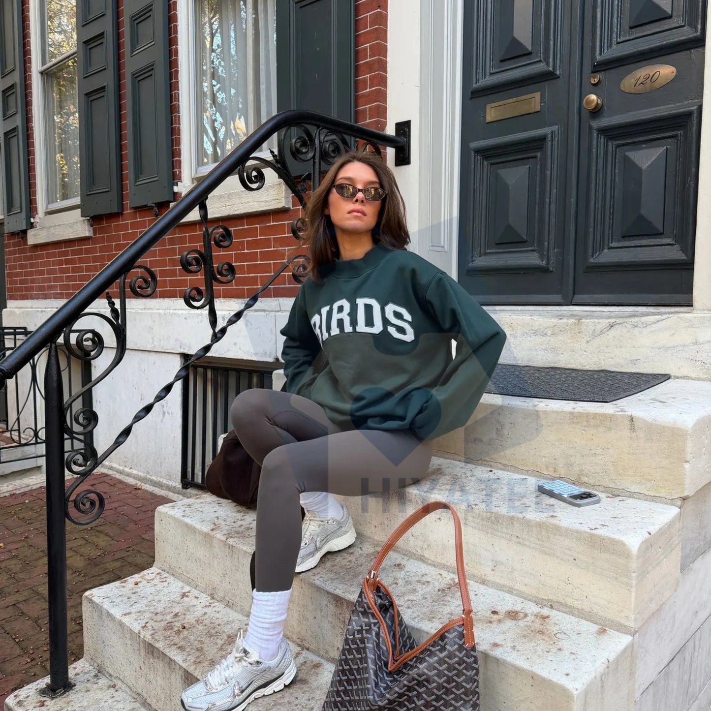 "BIRDS" Varsity Mockneck Sweatshirt - Hiyatee