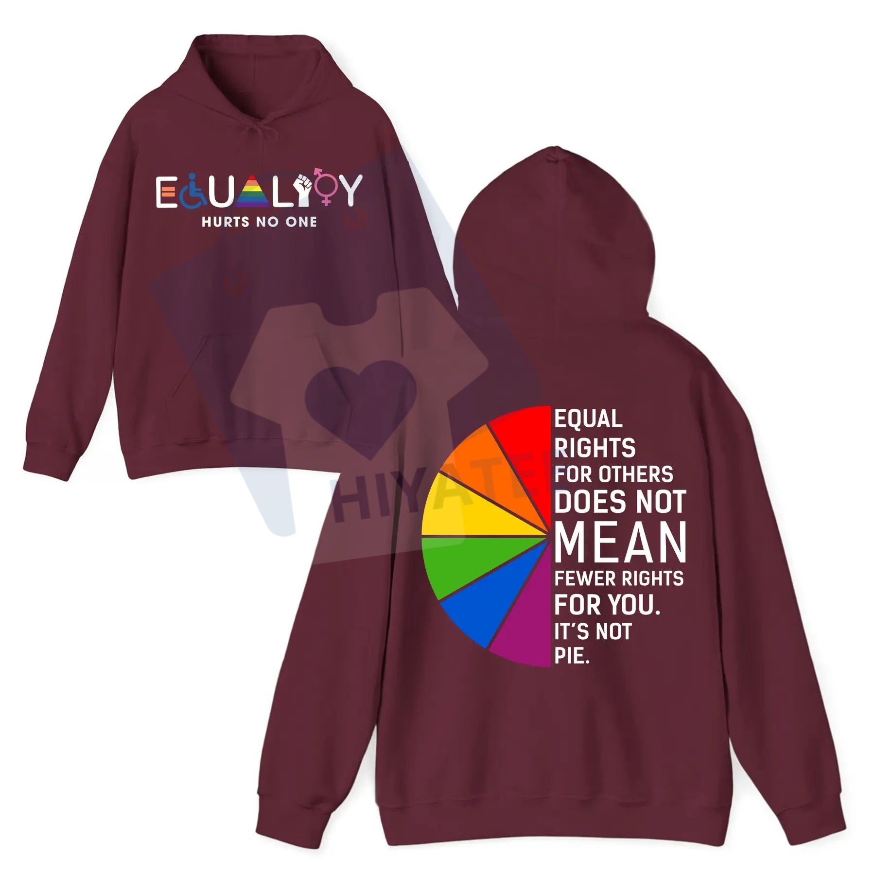 "Equal Rights For Others Doesn't Mean Fewer Rights For You" T-Shirt – 2-Sided Equality & Human Rights Tee, Unisex Slogan Shirt - Hiyatee