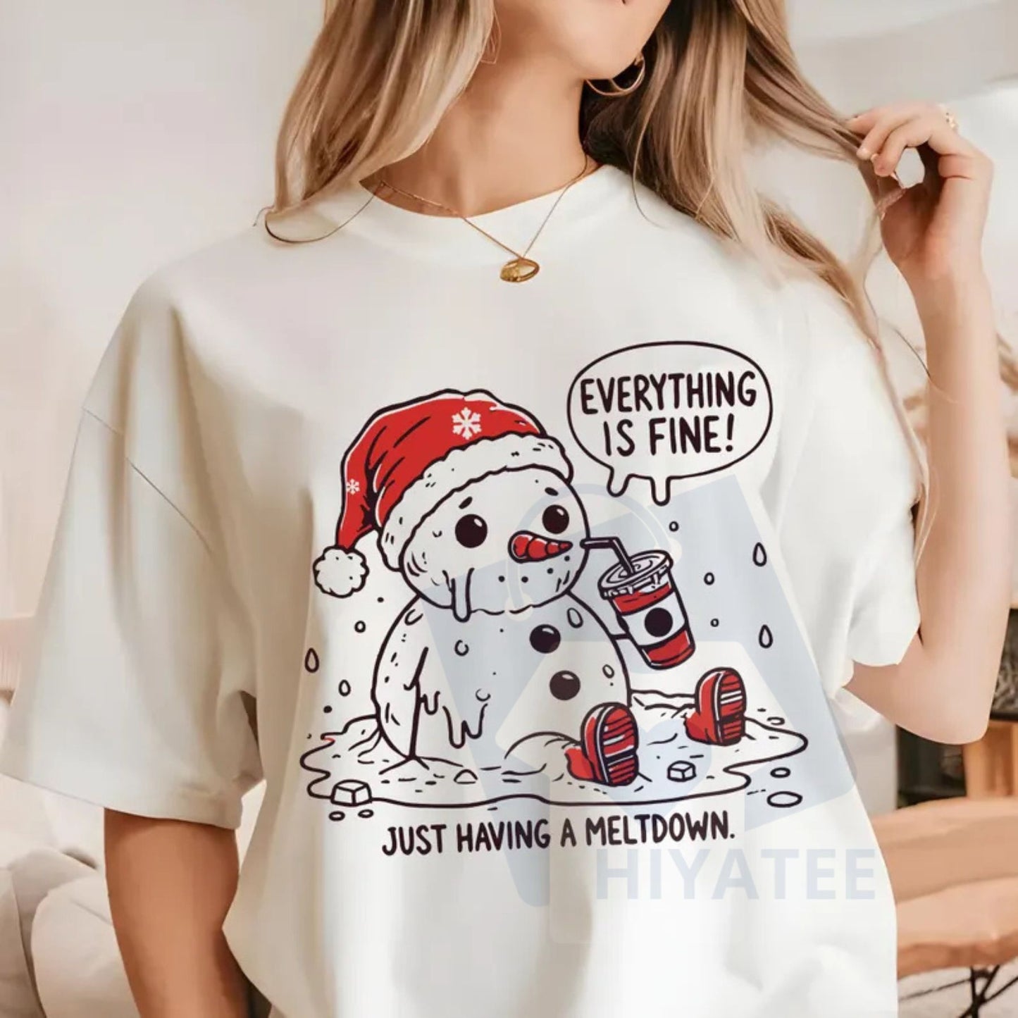 "Everything is Fine Just Having a Meltdown" Snowman SVG – Funny Christmas Mental Health - Hiyatee