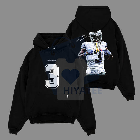 George Pickens 3 Celly For Cowboys Game Day Fits Cotton Hoodie – Cowboys Fans Outfit, Football Graphic Tee Gift, Made In US Pullover - Hiyatee