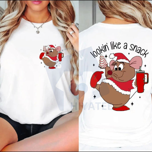 "Looking Like A Snack" Christmas Shirt – Funny Family Holiday Basic Tee - Hiyatee