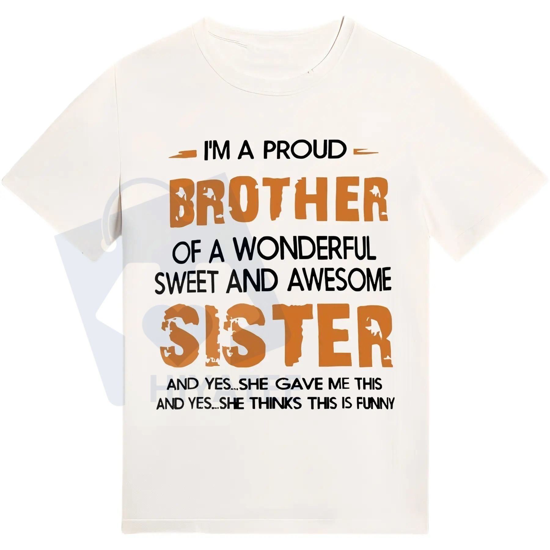 Men's "Brother and Sister" T-Shirt – Crew Neck Casual Wear Spring Summer Tee - Hiyatee