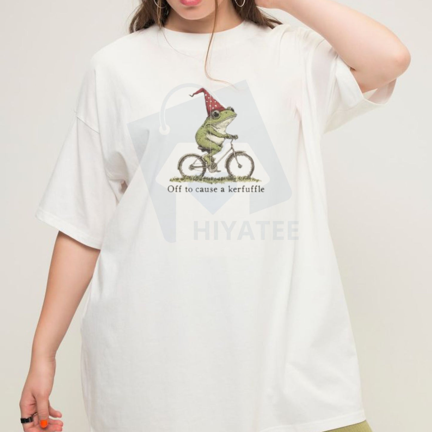 "Off to Cause a Kerfuffle" Frog T-Shirt – Funny Meme Graphic Comfort Colors Tee - Hiyatee