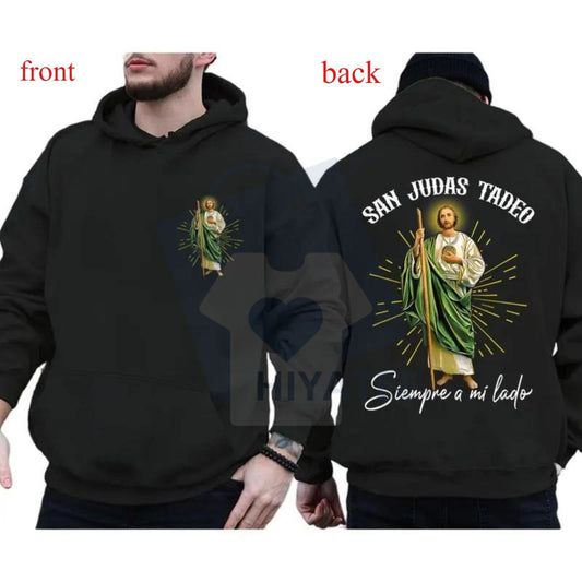 San Judas Tadeo 2-Sided Hoodie - Hiyatee