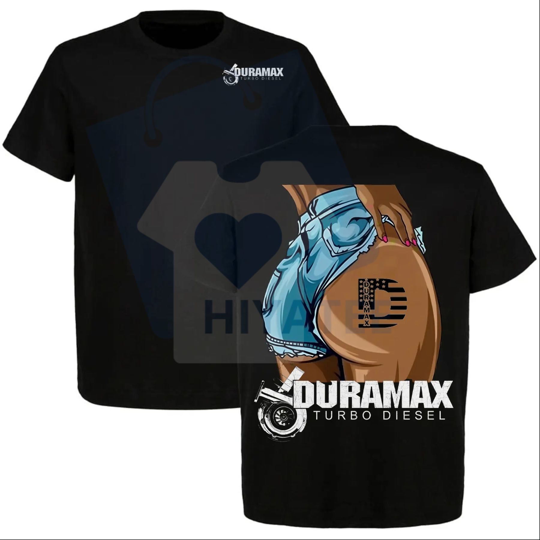 Sexy Duramax Babe 2 Sides T-shirt – Truck & Car Enthusiast Full Color Tee - Hiyatee