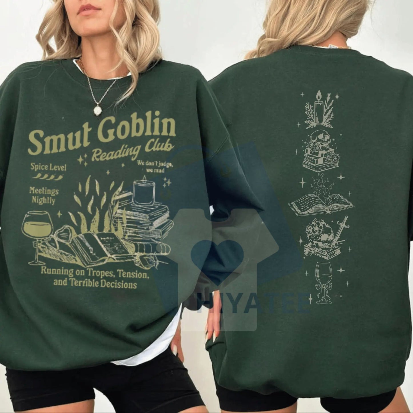 Smut Goblin Dark Romance Shirt: Spicy Romantasy Bookish Sweatshirt, Spread Those Pages Tee, Booktok Romance Merch Gift - Hiyatee