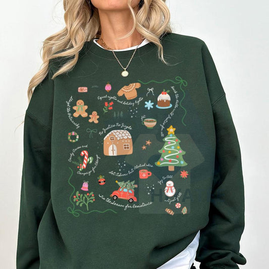 Subtle Anti-Trump Holiday Shirt: Doodle Christmas Liberal Values Political Protest Sweatshirt, Festive Resistance Tee - Hiyatee