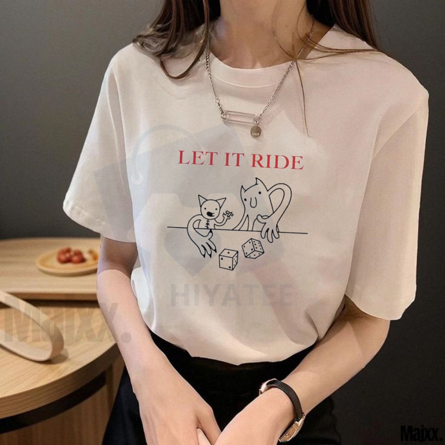 T-shirt "LET IT RIDE" (PRE-ORDER) – Bold Graphic Statement Tee - Hiyatee