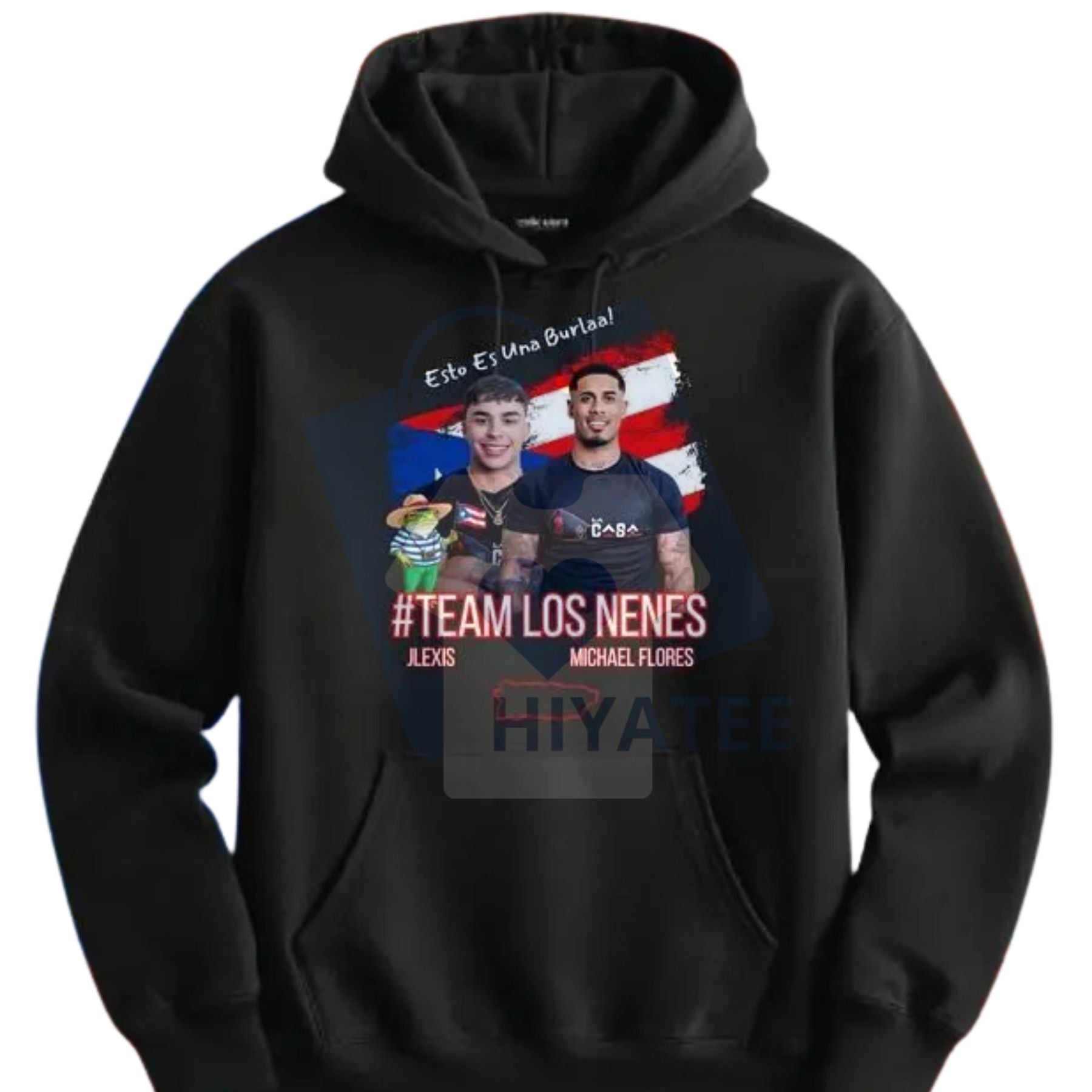 TEAM Los NENE Hoodie – Puerto Rican Flag Design, Team Flores & Jlexis, Alexis & Michael Flores Player Names - Hiyatee