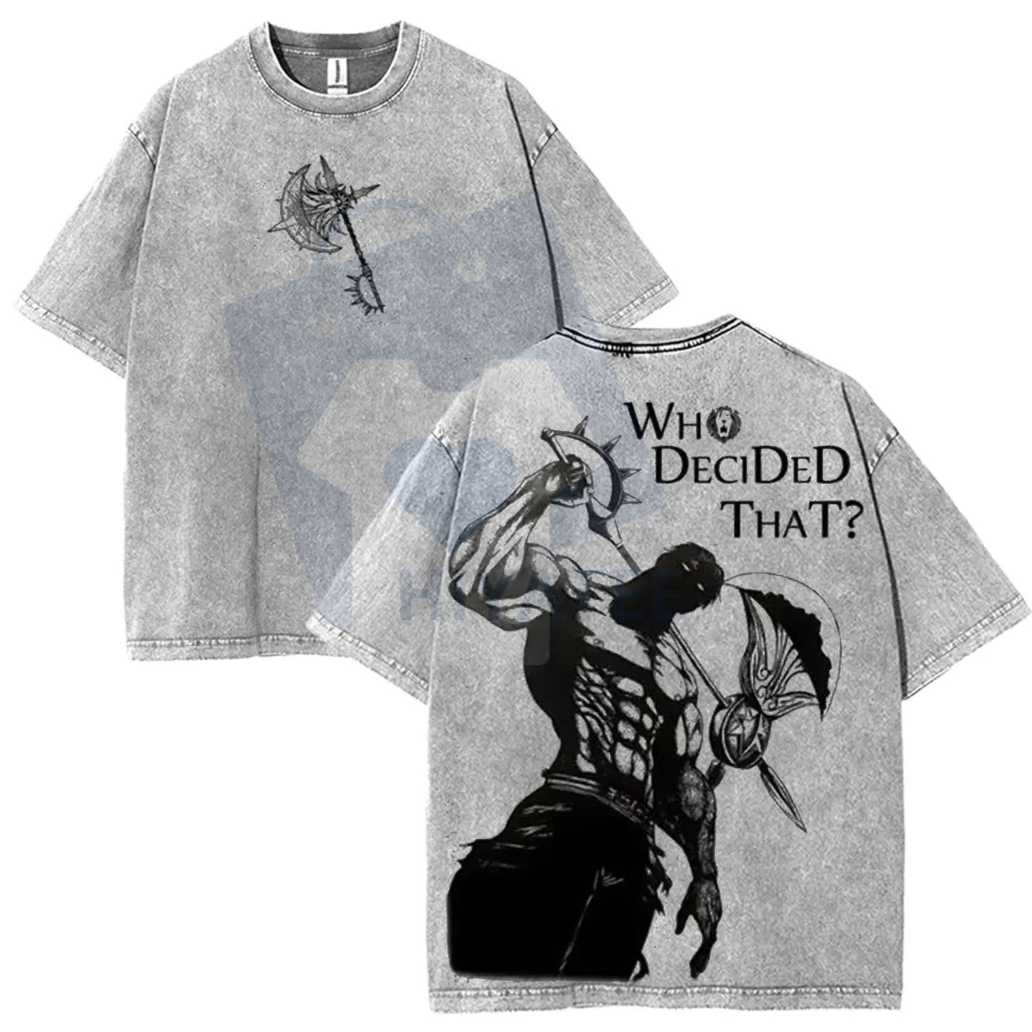 The Seven Deadly Sins T-Shirt – Washed Heavyweight Cotton, Anime Merch Crewneck Streetwear - Hiyatee