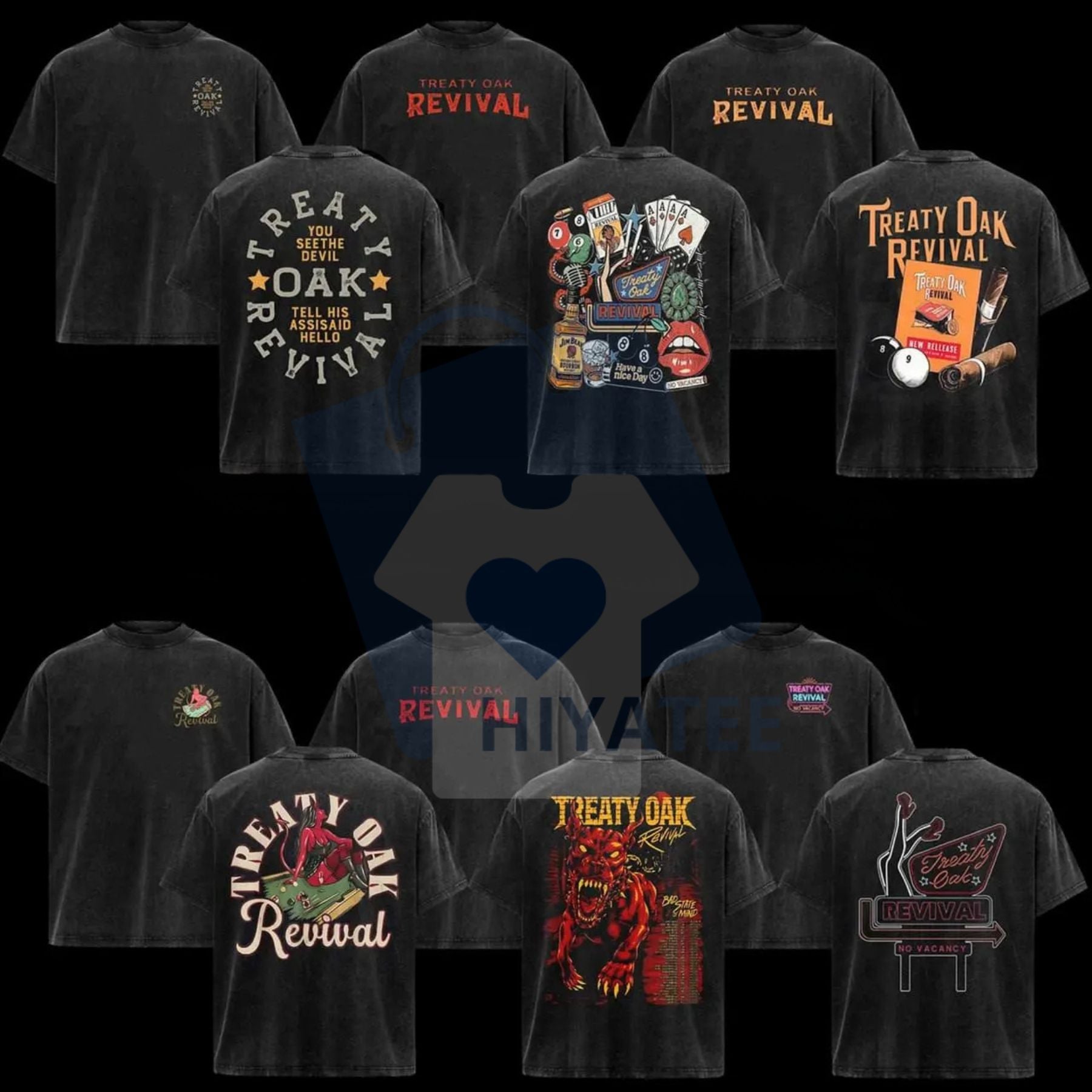 Treaty Oak Revival T-Shirt – Retro Rock Band Shirt, Vintage Music Graphic Tee - Hiyatee