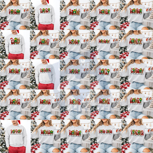 Unisex Faux Embroidery Santa Claus Sweatshirt – Vintage Holiday Pullover, Cozy Christmas Gift - Hiyatee.