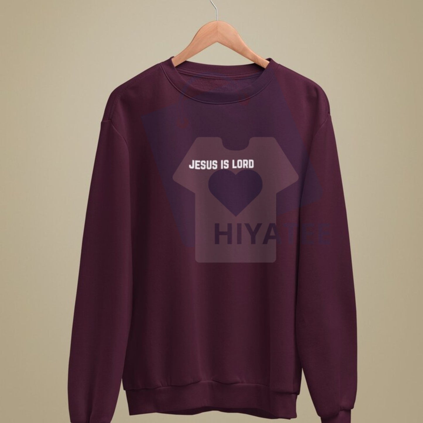 Unisex JESUS IS LORD Sweatshirt: Faith Sweatshirt, Christian Clothing, Inspirational Religious Crewneck, Bible Verse Apparel - Hiyatee