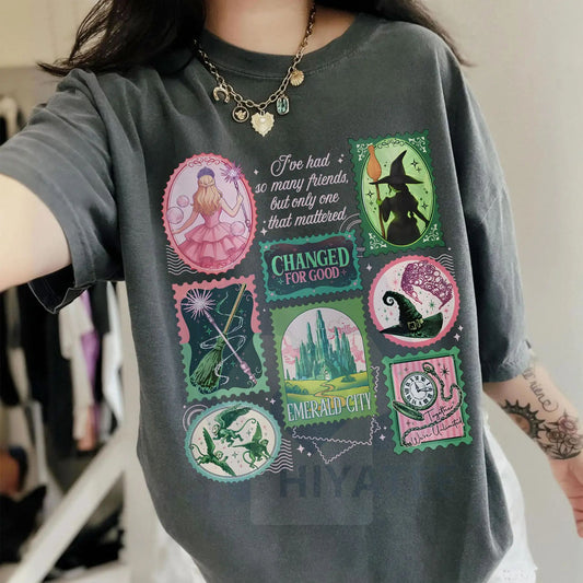 Wicked Changed For Good Comfort Colors Shirt – Wizard Defying Gravity Tee, Retro Pink Green Musical Shirt, Broadway Gift - Hiyatee