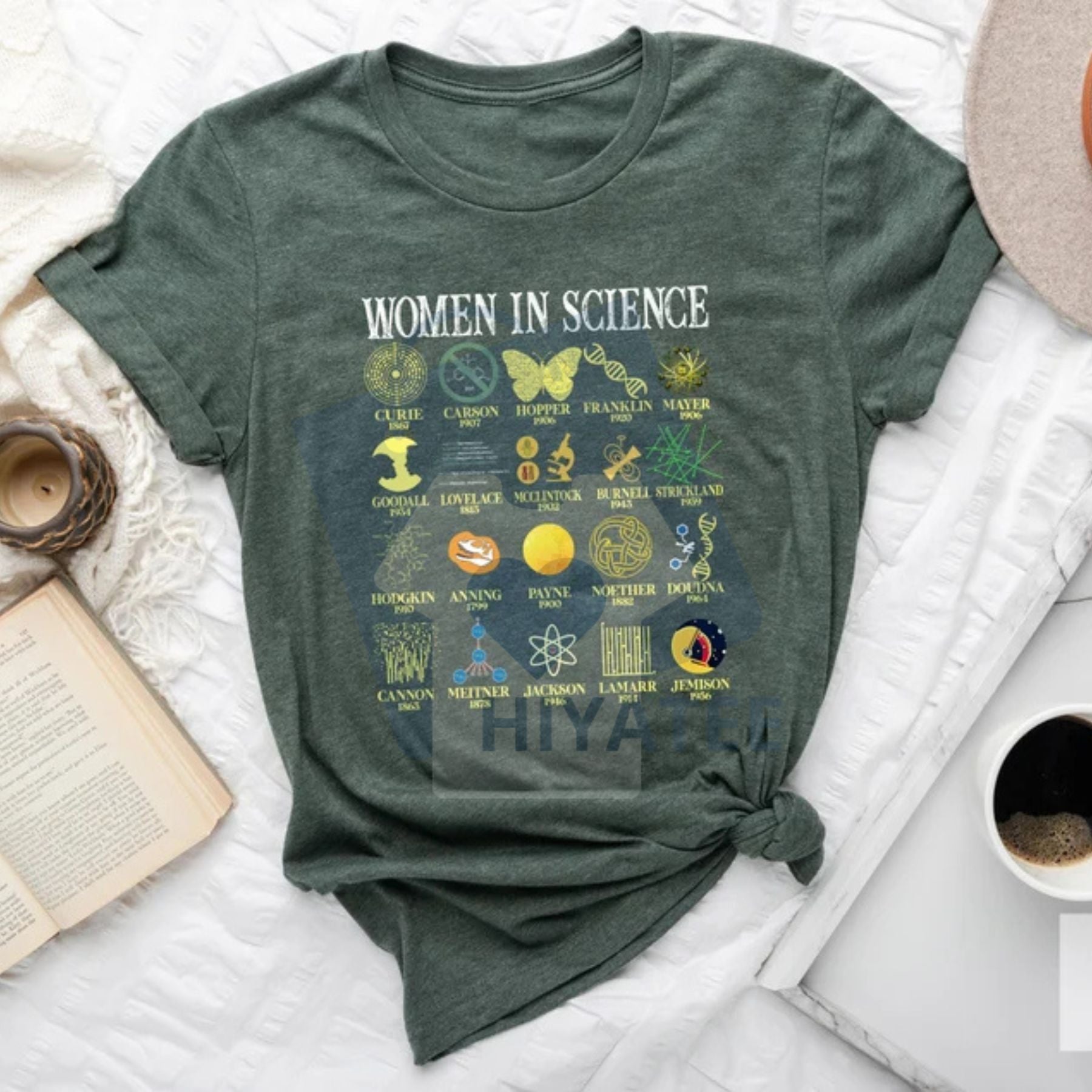Women in Science T-Shirt – Female Scientist STEM Graphic Tee - Hiyatee
